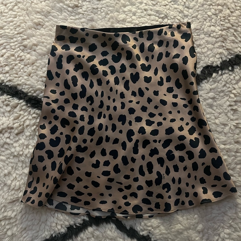Realisation Par Taupe and Black Leopard Print Mini Skirt
